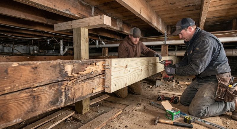 Basement Joist Repair in Wilmington, NC