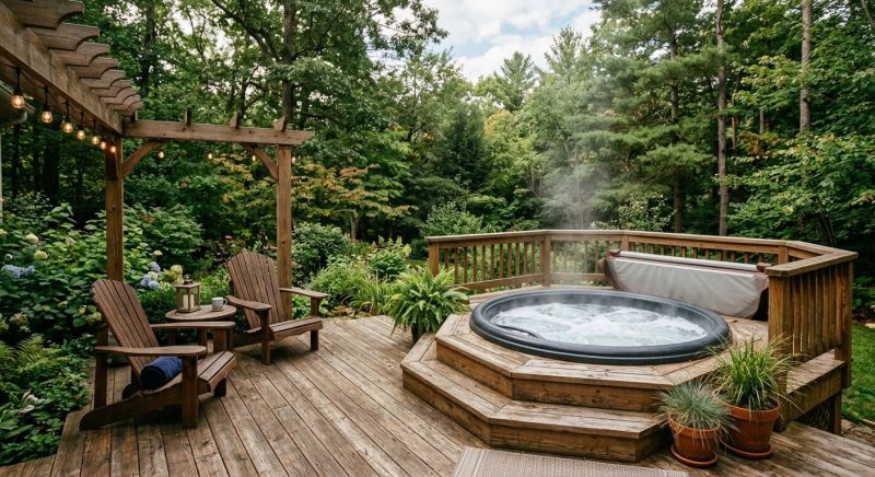 Hot Tub Deck Installation in Boston, MA