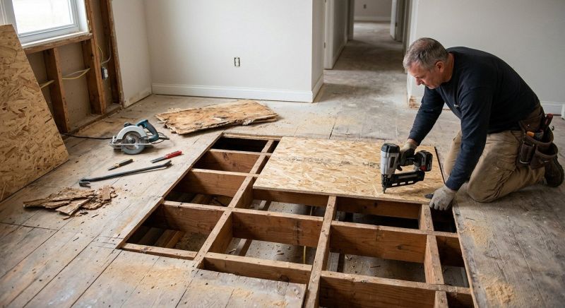Plywood Subfloor Repair in Conroe, TX